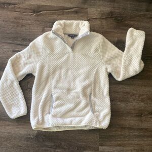 Eddie Bauer Ivory Sherpa Fleece 3/4 Zip